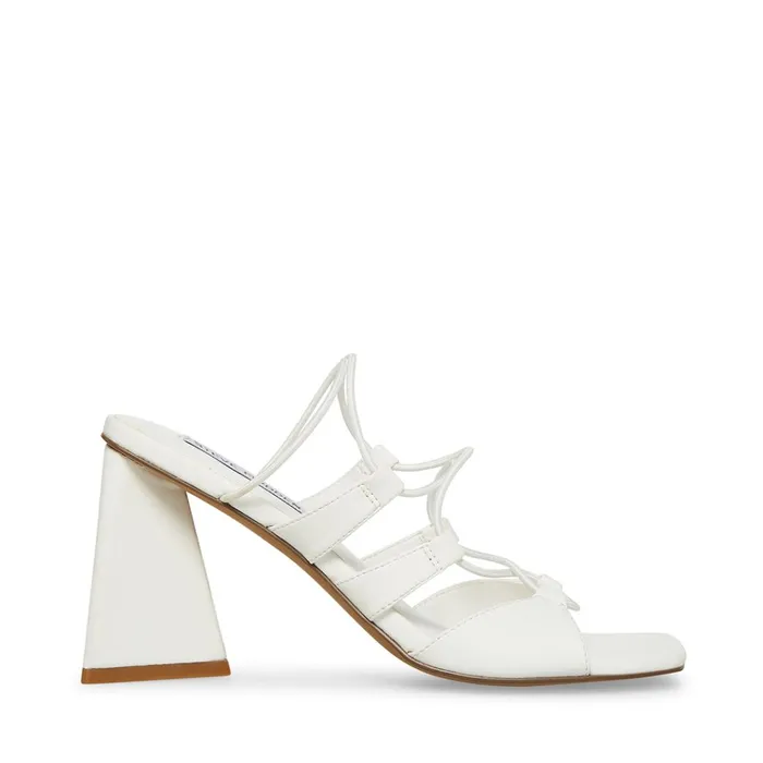 Womens Spunky White Steve Madden Heels
