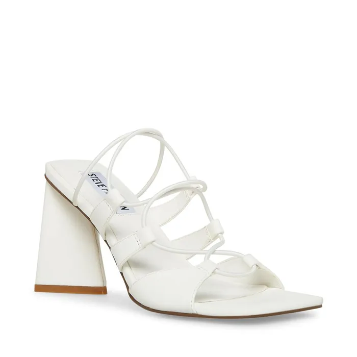 Womens Spunky White Steve Madden Heels
