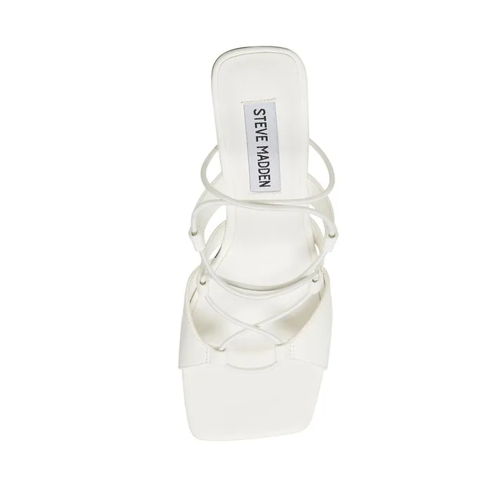 Womens Spunky White Steve Madden Heels