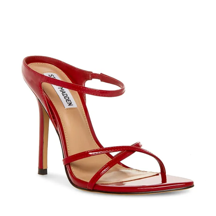 Womens Stunner Red Patent Steve Madden Heels