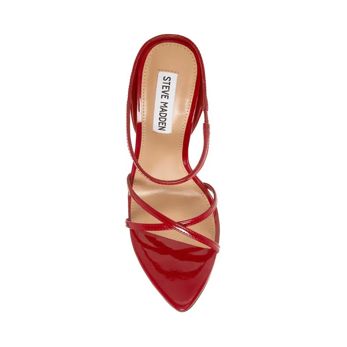 Womens Stunner Red Patent Steve Madden Heels