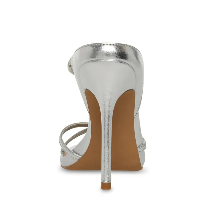 Womens Stunner Silver Steve Madden Heels