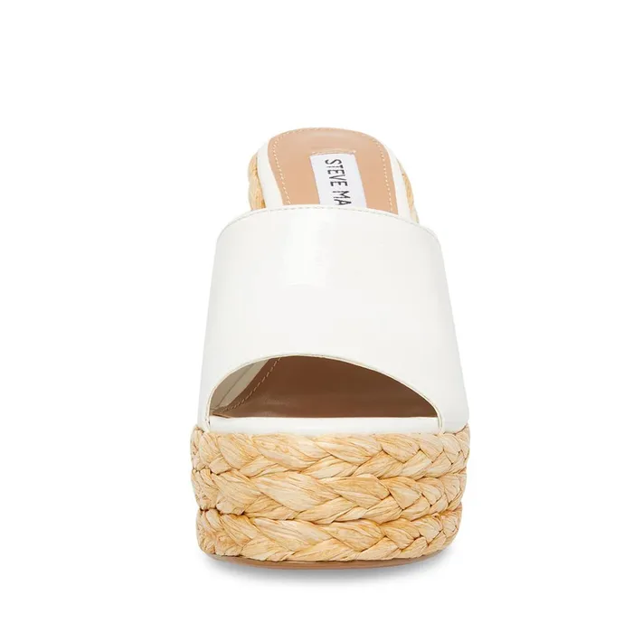 Womens Tabitha White Patent Steve Madden Sandals