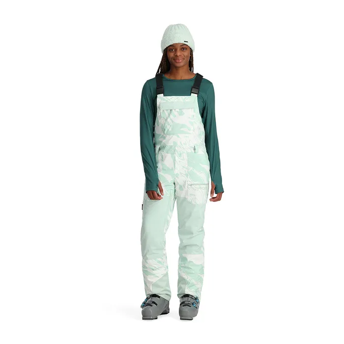 Womens Terrain Bib 8211 White Combo Spyder Pants