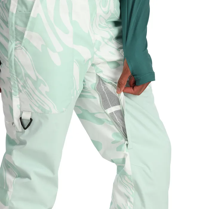 Womens Terrain Bib 8211 White Combo Spyder Pants