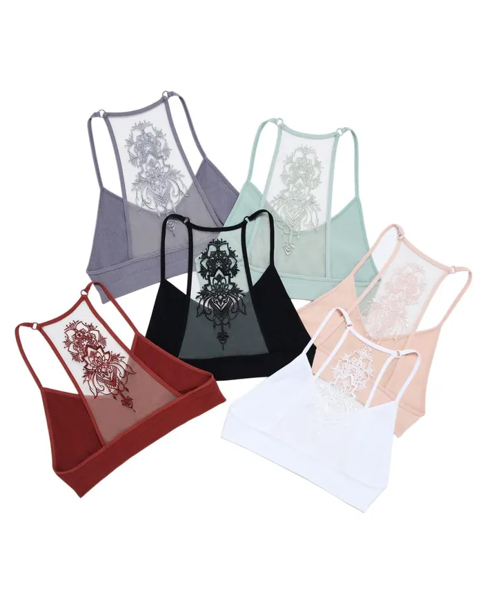 Womens The Ella Mesh Bralette Black Steve Madden Tops and Shirts