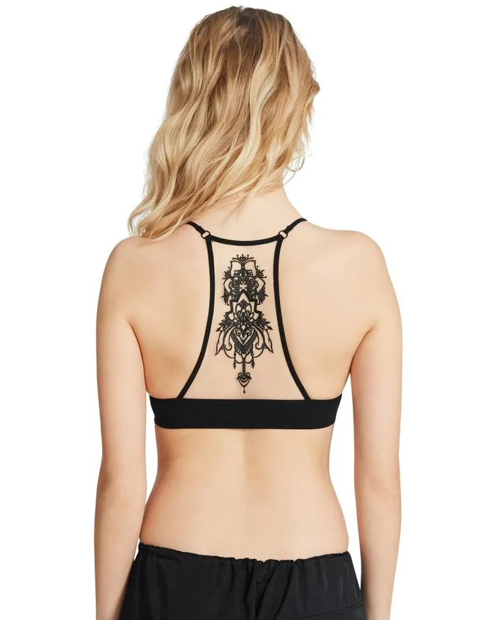 Womens The Ella Mesh Bralette Black Steve Madden Tops and Shirts