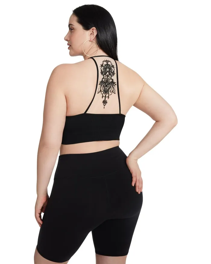 Womens The Ella Mesh Bralette Black Steve Madden Tops and Shirts