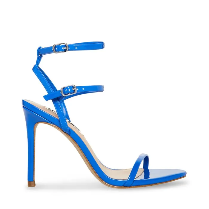 Womens Theresa Blue Patent Steve Madden Heels