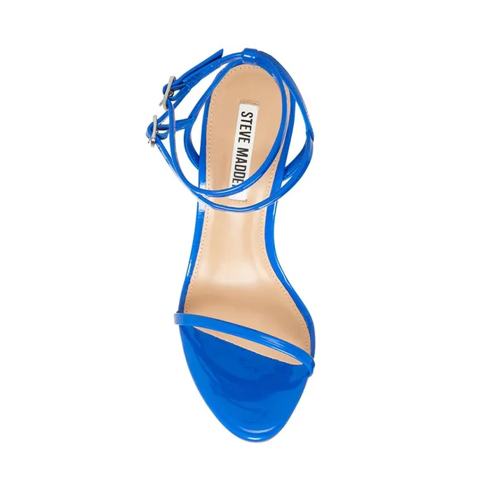 Womens Theresa Blue Patent Steve Madden Heels