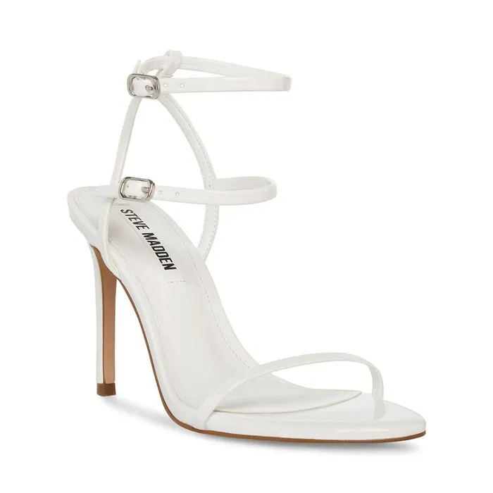 Womens Theresa White Patent Steve Madden Heels