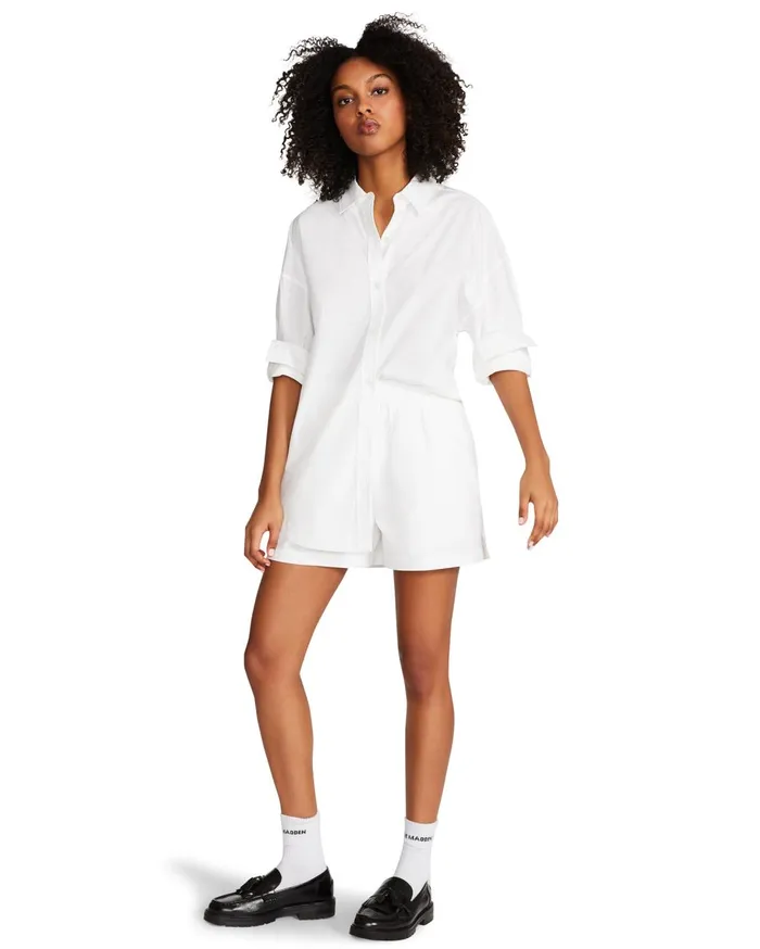 Womens Tish Short White Steve Madden Bottoms