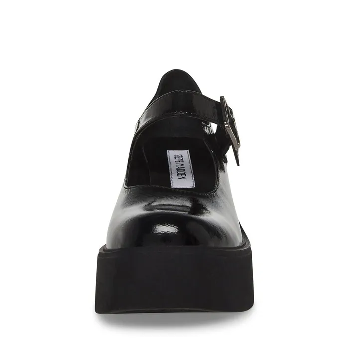 Womens Trish Black Patent Steve Madden Loafers and Flats