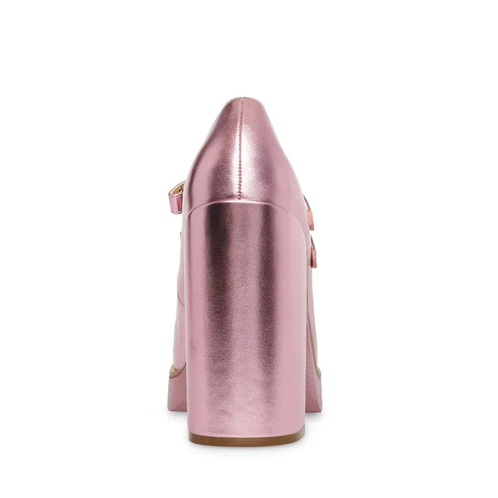 Womens Twice Pink Metallic Steve Madden Heels