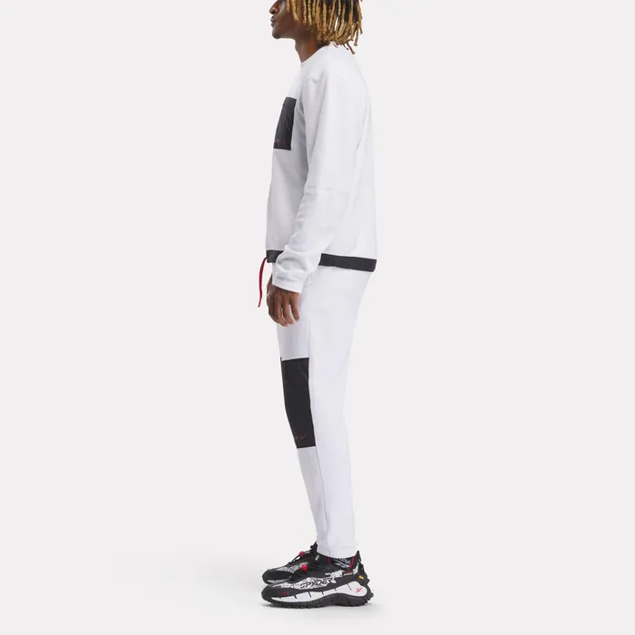 Womens Unisex Spyder X Reebok Lounge 8211 White Spyder Pants
