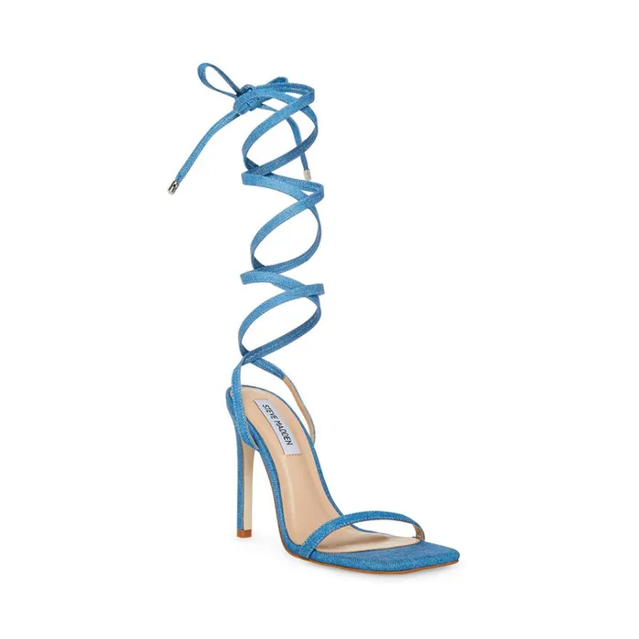 Womens Upgraded Denim Fabric Steve Madden Heels