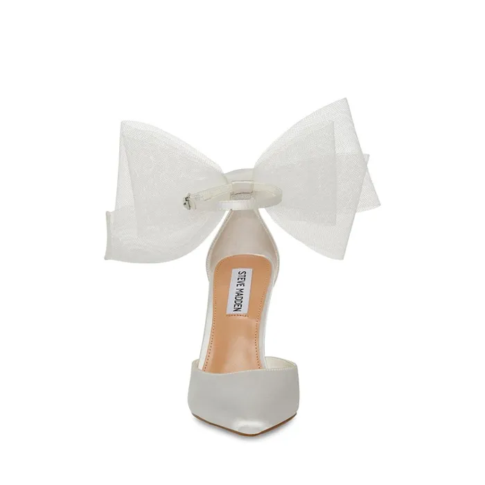 Womens Valenteen White Satin Steve Madden Heels