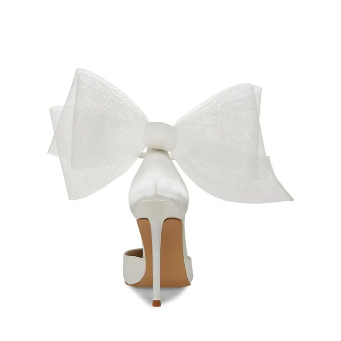 Womens Valenteen White Satin Steve Madden Heels
