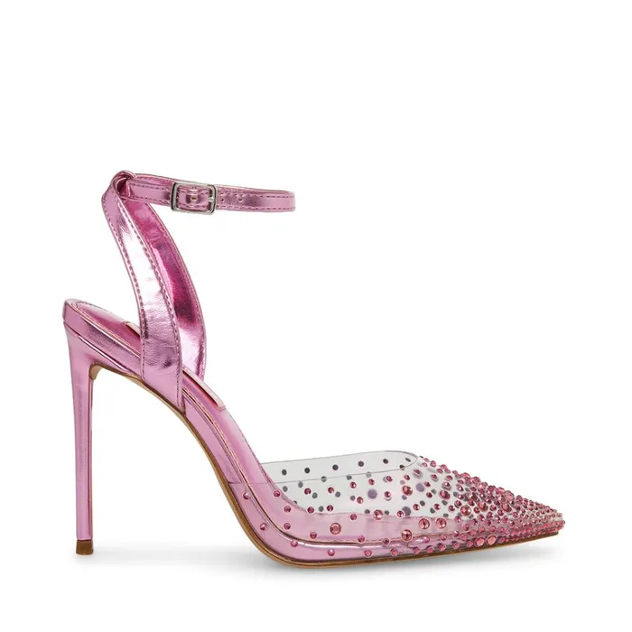 Womens Venus Pink Metallic Steve Madden Heels