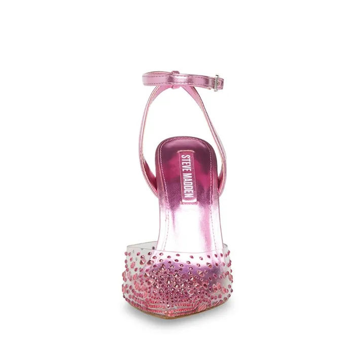 Womens Venus Pink Metallic Steve Madden Heels