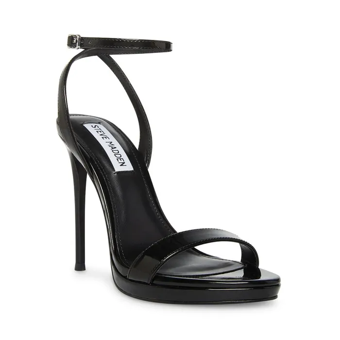 Womens Wafer Black Patent Steve Madden Heels