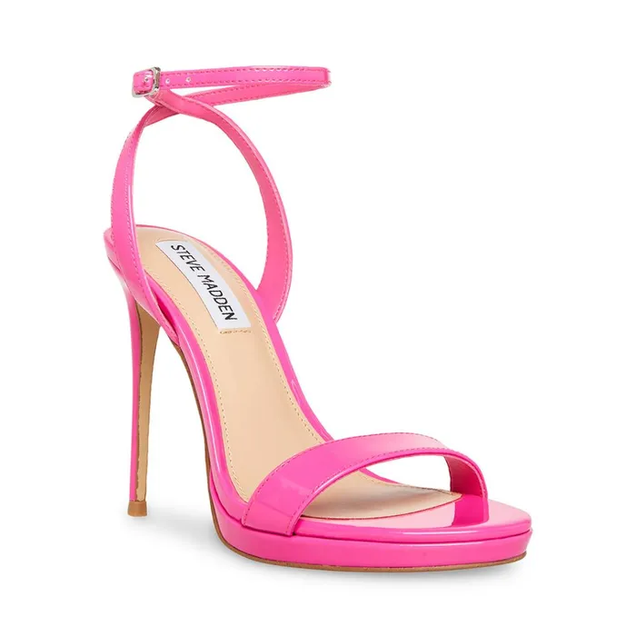 Womens Wafer Fuschia Patent Steve Madden Heels