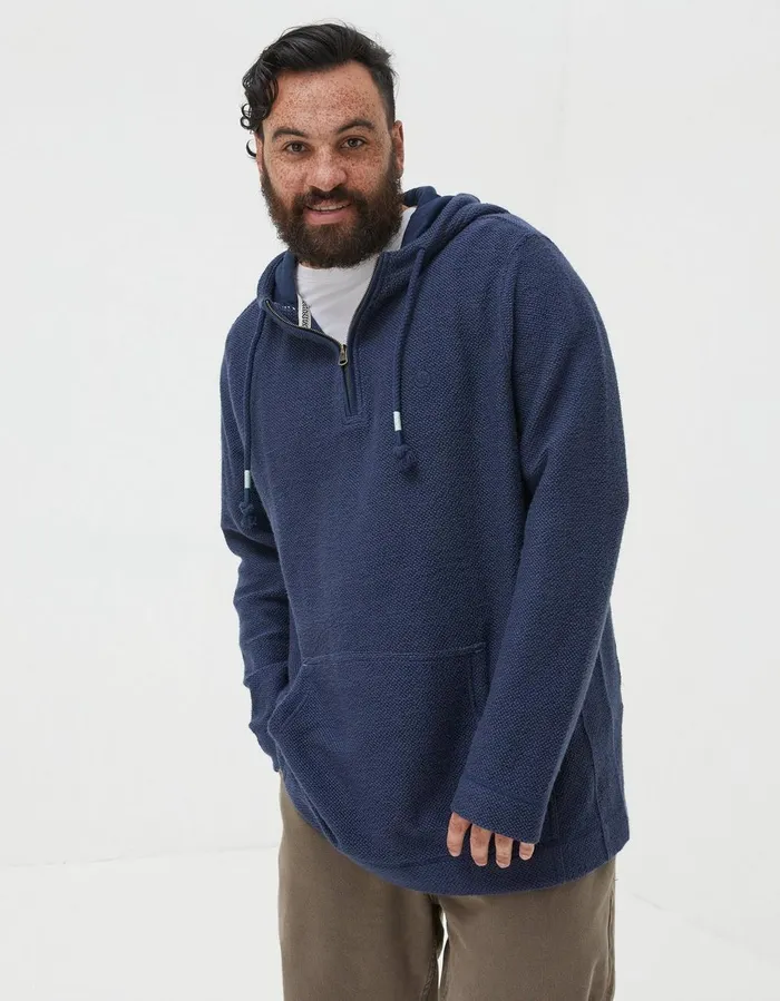 Woolacombe Hoodie Navy Men FatFace Sweatshirts and Hoodies