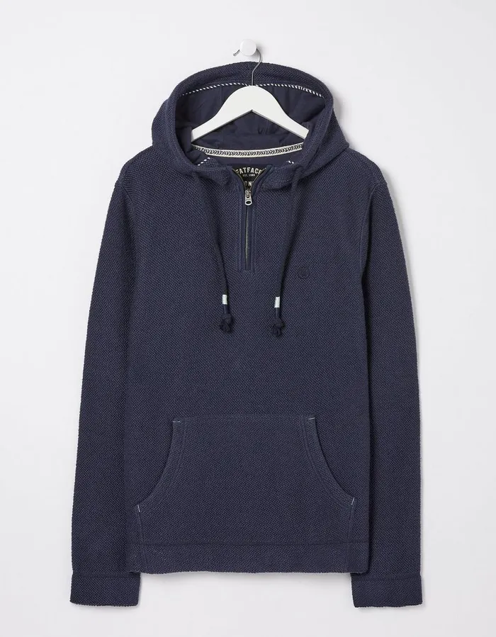 Woolacombe Hoodie Navy Men FatFace Sweatshirts and Hoodies