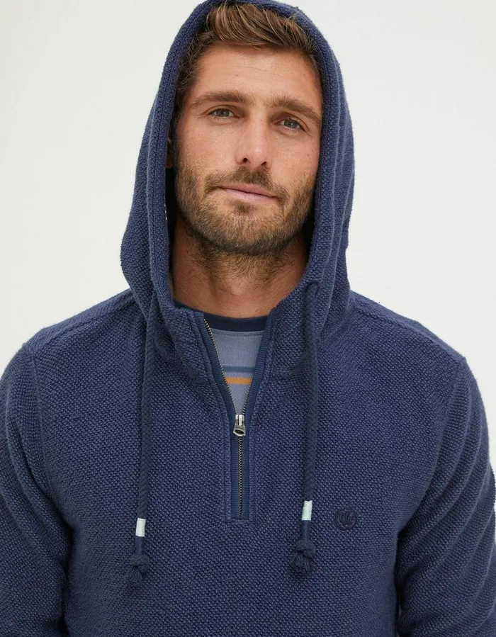 Woolacombe Hoodie Navy Men FatFace Sweatshirts and Hoodies