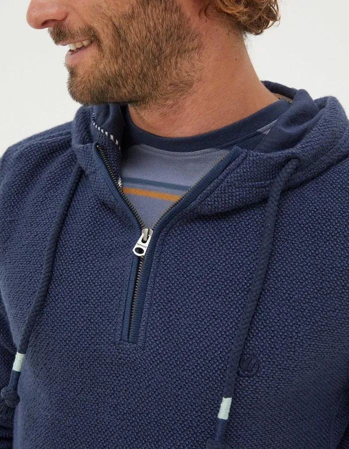 Woolacombe Hoodie Navy Men FatFace Sweatshirts and Hoodies