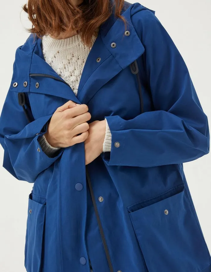 Wren Waterproof Coat Blue Women FatFace Coats and Jackets