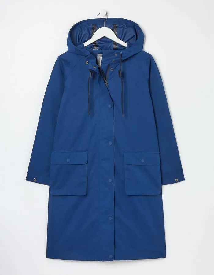 Wren Waterproof Coat Blue Women FatFace Coats and Jackets