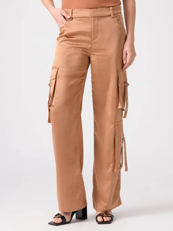 Y2K Strappy Cargo Standard Rise Pant Mocha Mousse Women Sanctuary Clothing Pants