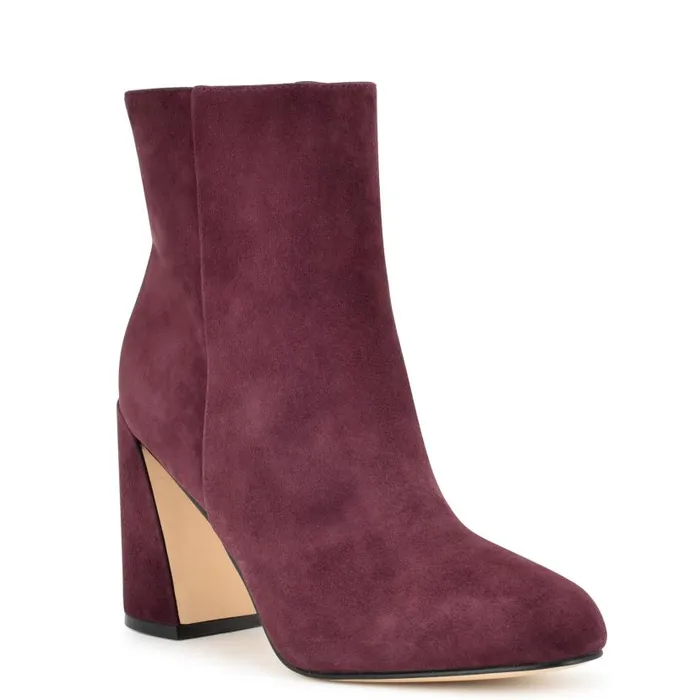 Yast Dress Booties Dark Red Women Nine West Boots and Booties