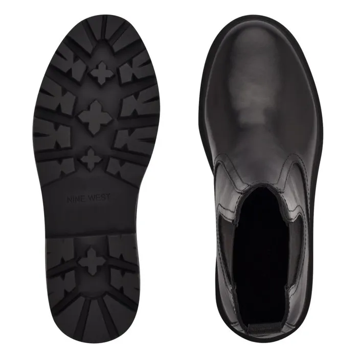 Yeeps Chelsea Lug Sole Booties Black Women Nine West Boots and Booties