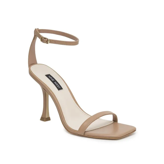 Yess Ankle Strap Sandals Natural Leather Women Nine West Sandals