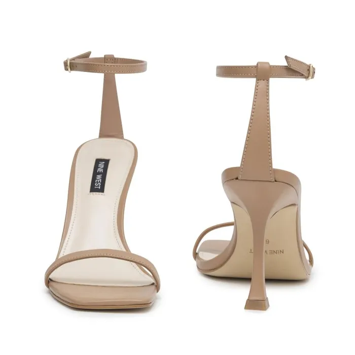 Yess Ankle Strap Sandals Natural Leather Women Nine West Sandals
