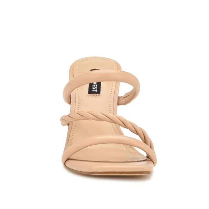Yester Heeled Slide Sandals Warm Blush Women Nine West Heels