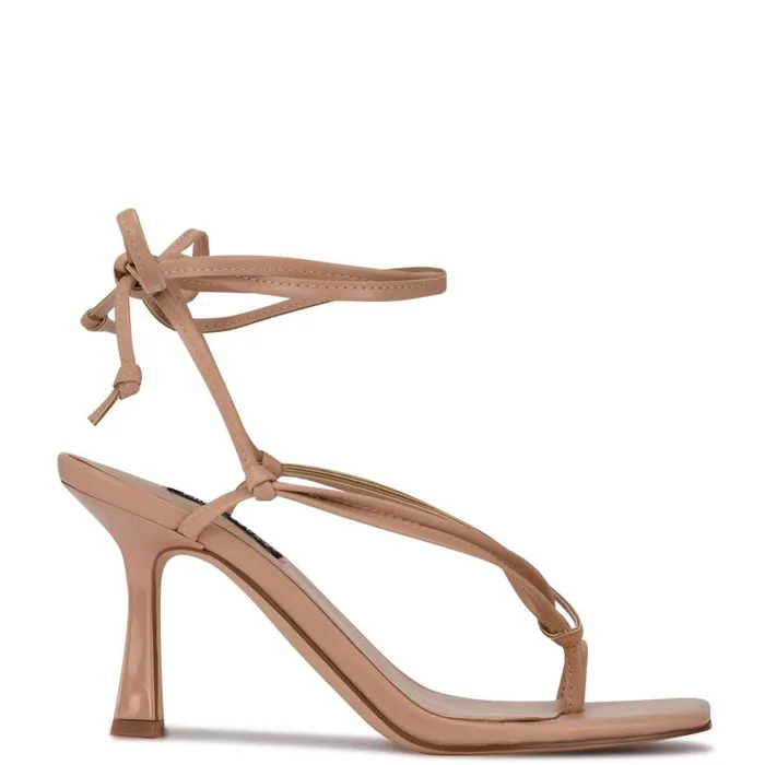Yippie Ankle Wrap Heeled Sandal Warm Blush Women Nine West Heels