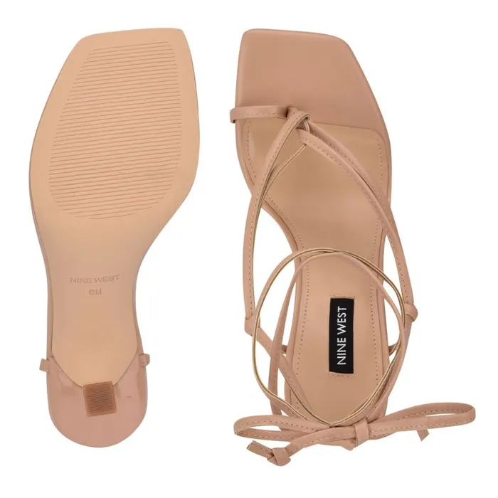Yippie Ankle Wrap Heeled Sandal Warm Blush Women Nine West Heels