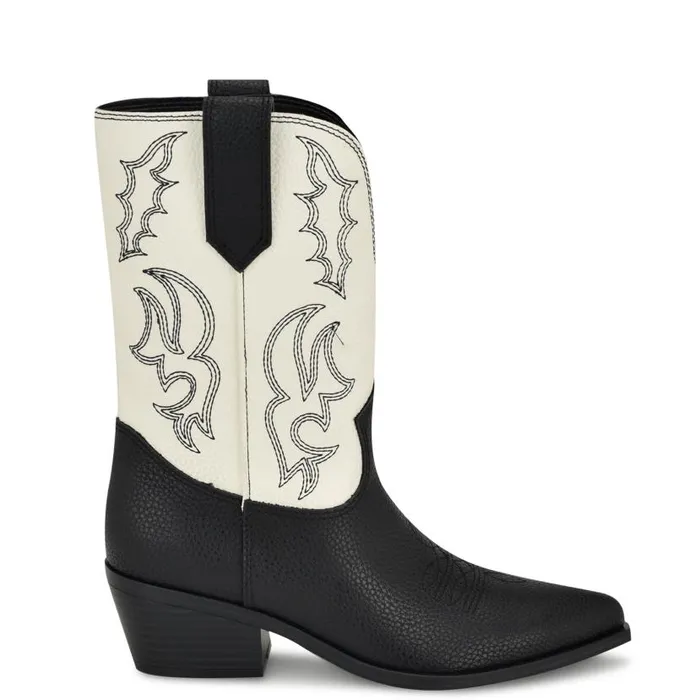 Yodown Western Booties Blackwhite Women Nine West Boots and Booties