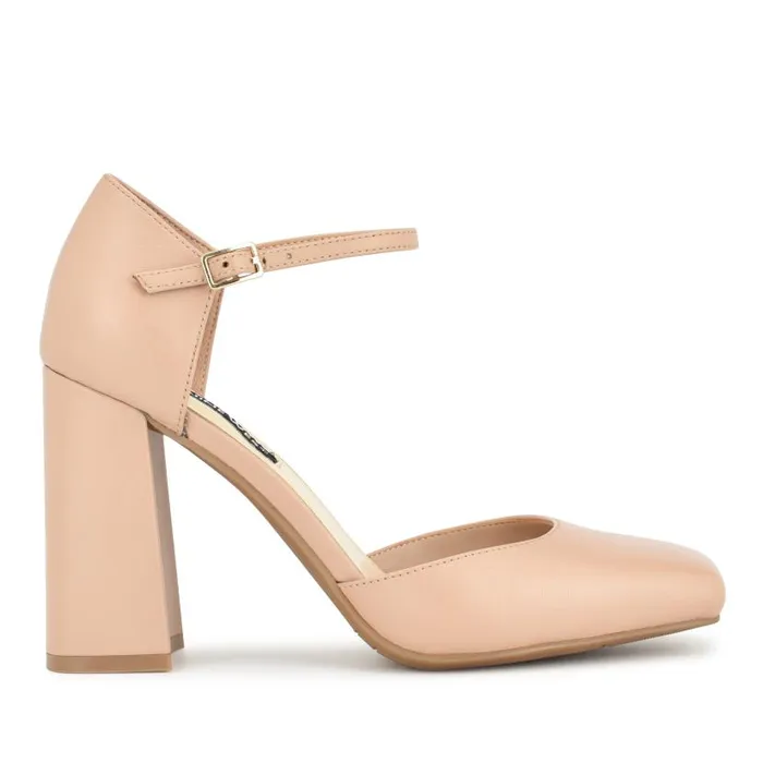Youda Ankle Strap Pumps Light Natural Women Nine West Heels