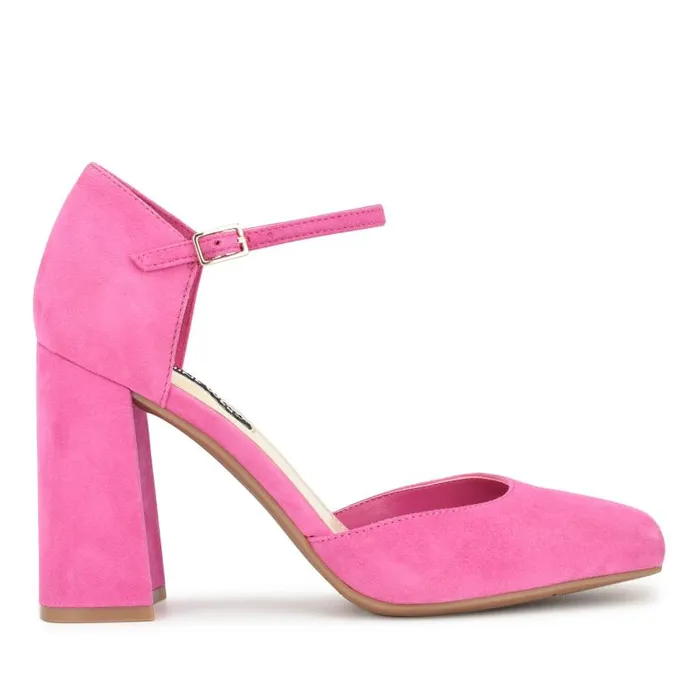 Youda Ankle Strap Pumps Medium Pink Women Nine West Heels