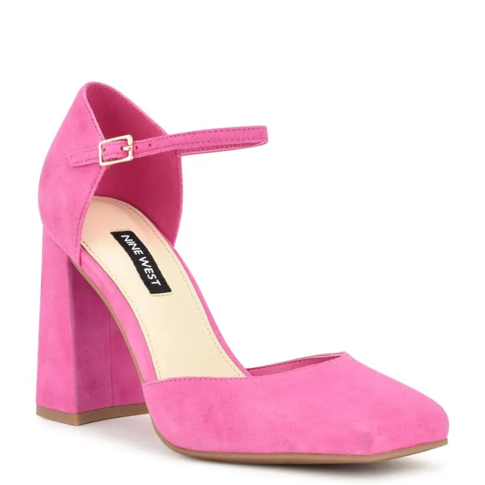 Youda Ankle Strap Pumps Medium Pink Women Nine West Heels