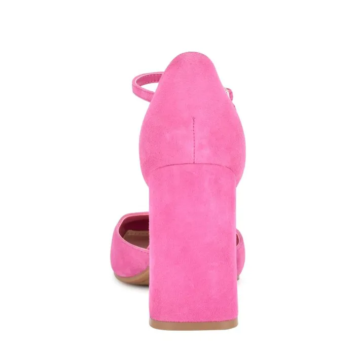 Youda Ankle Strap Pumps Medium Pink Women Nine West Heels
