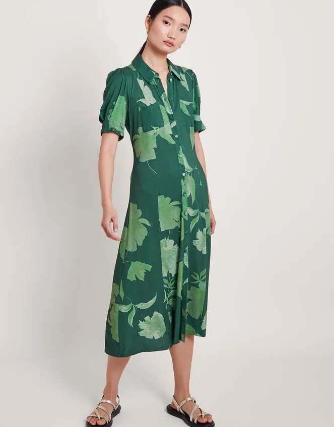 Zannah Print Shirt Dress Green Women Monsoon Dresses