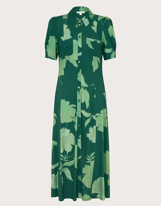 Zannah Print Shirt Dress Green Women Monsoon Dresses