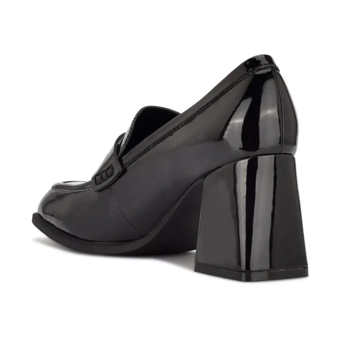 Zest Heeled Loafers Black Patent Women Nine West Heels