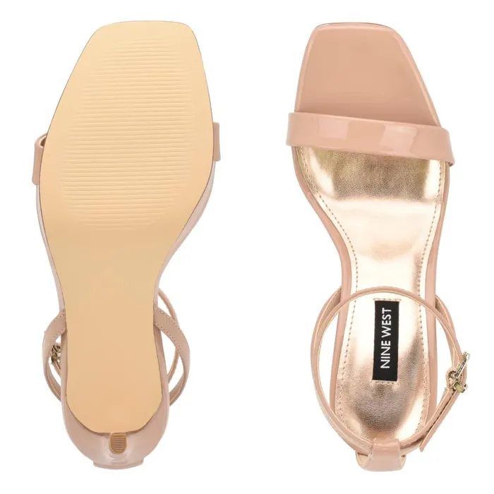 Zilo Platform Sandals Barely Nude Patent Women Nine West Sandals