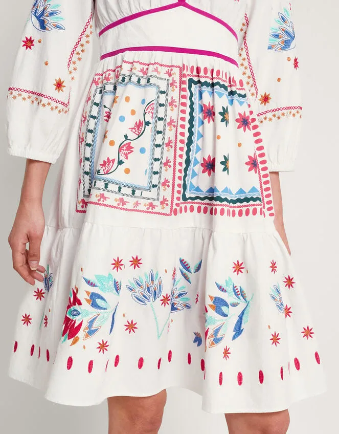 Zinnia Embroidered Dress Ivory Women Monsoon Dresses